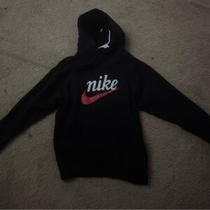 Nike Black Hoodie with Red Swoosh